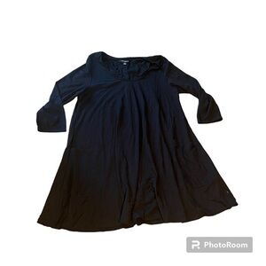 Black oversized Sharagano dress with pockets